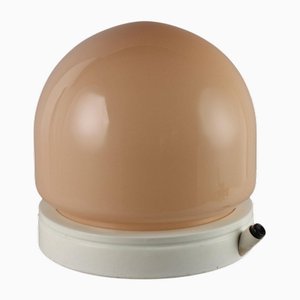 Lámpara de pie vintage de aluminio y vidrio de Stilnovo, Italia, años 60