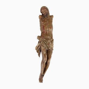 Carved Lacquered Wooden Crucifix