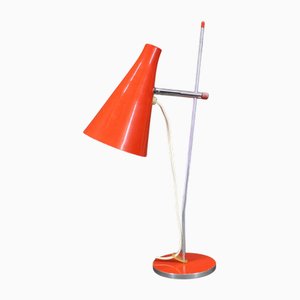 Lámpara de mesa roja atribuida a Josef Hurka para Lidokov, ex Checoslovaquia, años 60