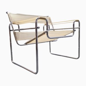 Fauteuil Mid-Century Wassily Spaghetti attribué à Marcel Breuer, Italie, 1970