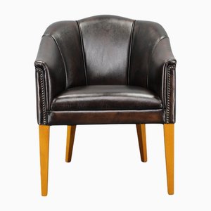 Vintage Leather Armchair, Former Czechoslovakia, 1960s