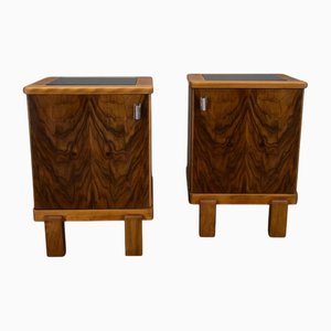 Art Deco Bedside Tables, Former Czechoslovakia, 1935, Set of 2