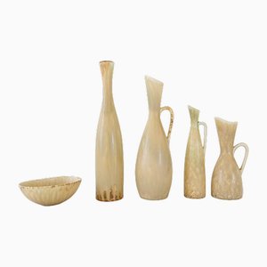 Mid-Century Modern Vessels attributed to Carl-Harry Stålhane for Rörstrand, Sweden, 1950s, Set of 5