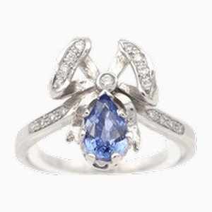 Pear-Cut Sapphire Bow Ring