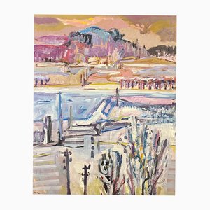Jean Krille, Landscape 146, 1986, Oil on Masonite