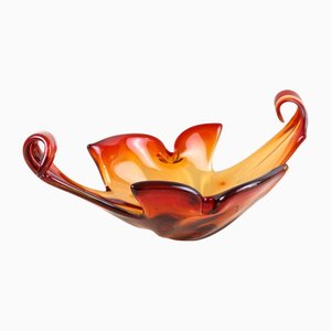 Cuenco Sommerso Mid-Century de cristal de Murano, Italia, años 60