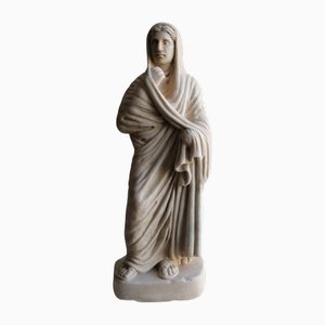 Scultura di Santo in marmo di Carrara, Italia, XX secolo