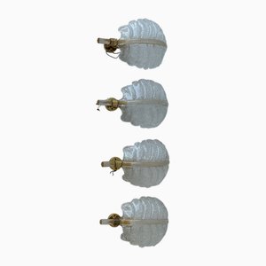 Murano Glass Sconces by Ercole Barovier and Aureliano Toso, 1970s, Set of 4