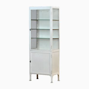 Vintage Iron Medical Cabinet, 1950s