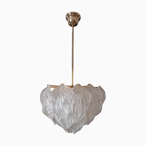 Italian Artischoken Hanging Lamp in Brass and Murano Glass from Novaresi, 1970s