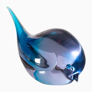 Pájaro Sommerso de cristal de Murano de Livio Seguso, años 70