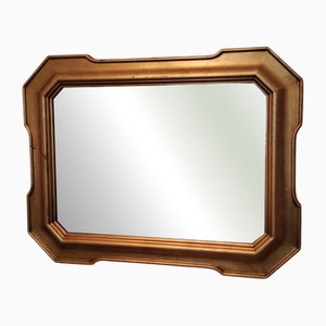 Espejo dorado en hoja de oro, años 70