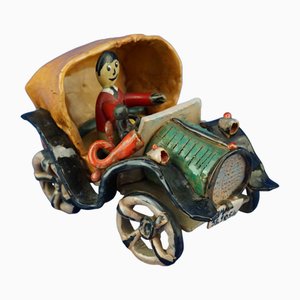 Ceramic Car by Signorelli, Rome, Italy, 1940s