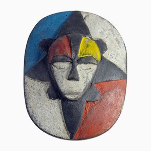 Kleine Tribal Eket People Maske aus Holz, Nigeria, 1970er