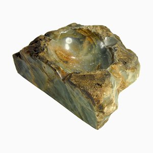 Cenicero brutalista de piedra, años 70