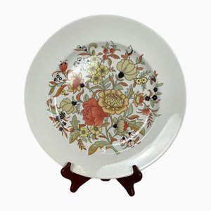 Large Staffordshire Ironstone Platter with Floral Pattern from Burleigh, 1970s