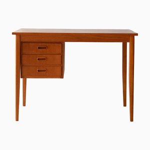 Scandinavian Teak Desk with 3 Drawers, 1950s