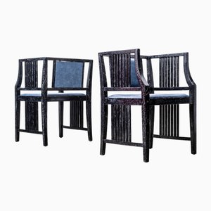 Poltrone Art Nouveau della scuola del Prof. Josef Hoffmann, Vienna, Austria, 1905, set di 2