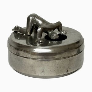 Porta gemelli Art Deco in peltro di Widerholm & Dahlberg, Svezia, anni '30