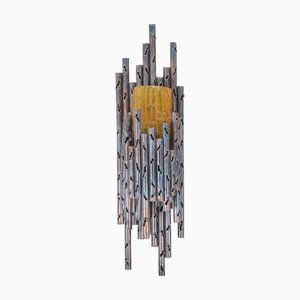 Brutalistische Wandlampe Marcello Fantoni zugeschrieben, 1960er