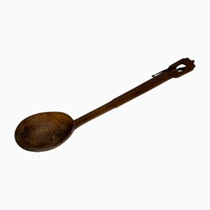 Vintage Folk Art Handmade Wood Spoon, Moldova