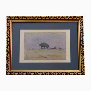 Hans von Heider, Landscape, 1946, Watercolor, Framed