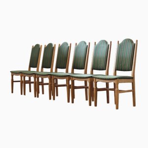 Sedie da pranzo vintage in quercia nello stile di Henning Kjærnulf, Danimarca, anni '60, set di 6