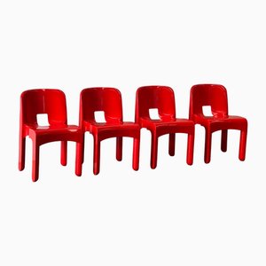 Modell 4867 Universale Stühle von Joe Colombo für Kartell, 1970er, 4er Set