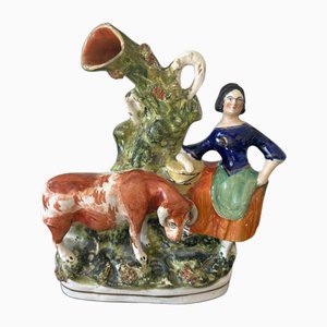 Antique Victorian Staffordshire Flatback Figure, 1860