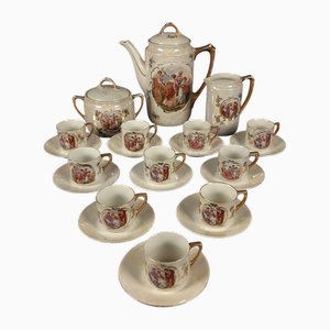 Tea Service in Porcelain by Angelica Kauffmann for C.T. Artwasser, 1930s, Set of 23