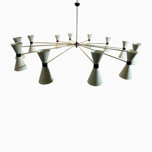 12-Arm Chandelier from Stilnovo, Milan, Italy, 1950s