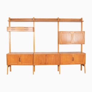 Libreria Mid-Century moderna in teak di Kjell Riise per Rival Brodrene Jatogs, anni '60, set di 3