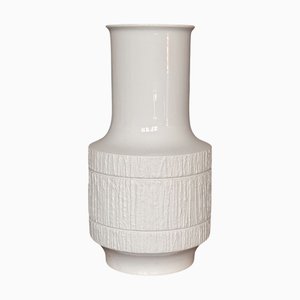 Large Ivory Ceramic Floor Vase by Richard Scharrer for Thomas / Rosenthal, Germany, 1970s