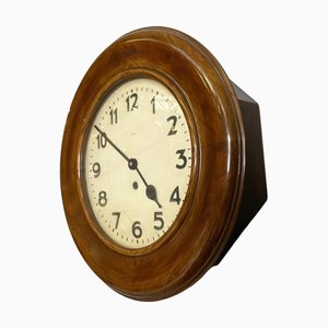 Orologio da parete rotondo Art Déco in legno di Kienzle International, Germania, anni '20