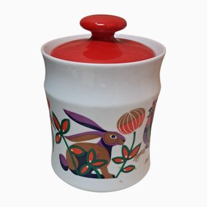 Vaso vintage con coperchio di Hispanogar, 1969