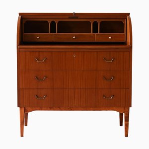 Vintage Secretaire with Roller Closure from Bröderna Gustafssons, 1950s