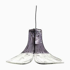 Lampada LS185 in vetro di Murano viola cristallo di Carlo Nason per Mazzega, anni '60