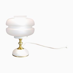 Tschechische Mid-Century Moderne Industrielle Glas Schreibtischlampe von Napako, 1960er