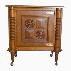 Oak Bar on Casters, France, 1960s