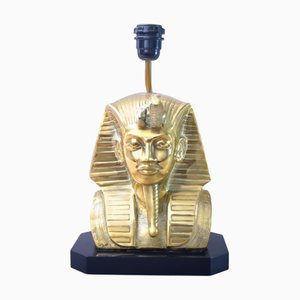 Vintage Regency Style Pharaoh Tutankhamun Lamp in Brass