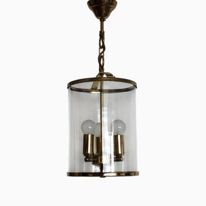 Brass and Glass Lantern from Fischer Leuchten, 1970s