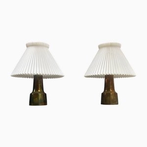 Vintage Tischlampen aus Messing von Le Klint & Hans Bunde für Cohr, 1960er, 2er Set