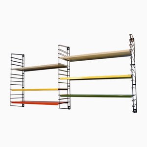 Vintage Industrial Metal Multicolored Modular Wall Unit, 1950s