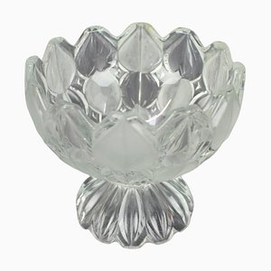 Large Tulip Collection Pressed Glass Bowl, Czechoslovakia, 1957s