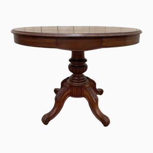Napoleon III Violin-Shaped Walnut Pedestal Table
