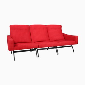 Canapé Sectionnel Rouge par Joseph-André Motte pour Steiner, 1950s, Set de 3