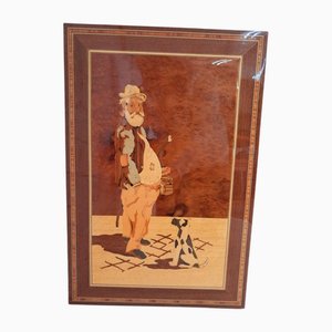 Italienische Vintage Intarsien Wandkunst, 1960