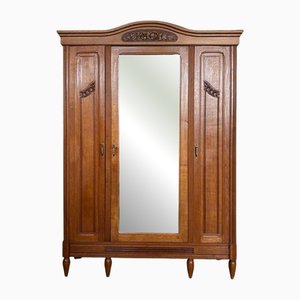 Armadio Art Nouveau vintage in quercia, 1920