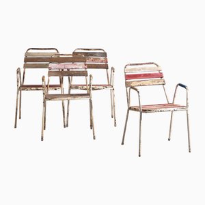 Vintage Outdoor Stühle, 1920, 4er Set