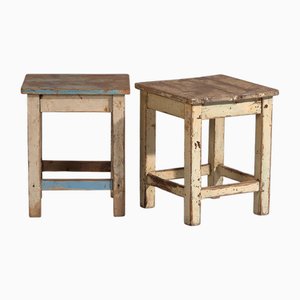 Vintage Side Tables, 1920, Set of 2